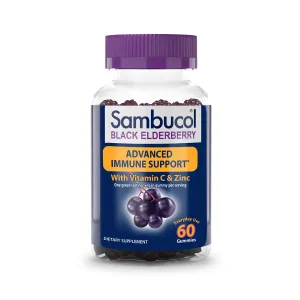 Sambucol Black Elderberry Advanced Immune Vitamin Gummies 60ct