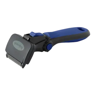Small Deshedding Tool Blue For Long Coat Dogs by Refuresh