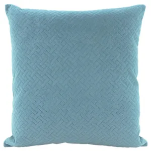 Steel Blue Velvet Brick Cushion - 50cm x 50cm