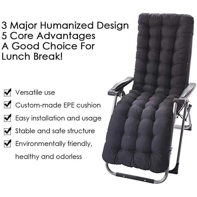 Sun Lounger Cushion Outdoor Thicken Recliner Cushions