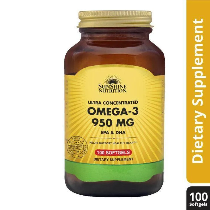 Sunshine Nutrition Ultra Concentrate Omega-3 950mg EPA & DHA 100's