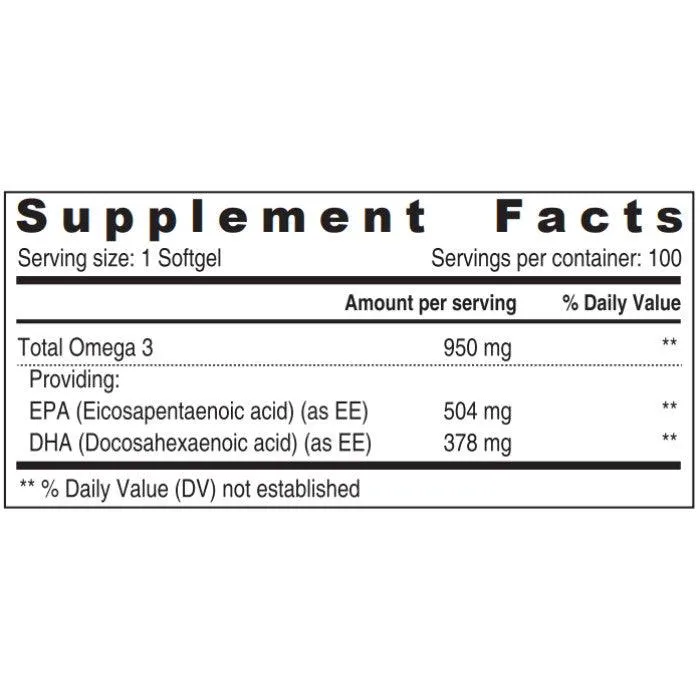 Sunshine Nutrition Ultra Concentrate Omega-3 950mg EPA & DHA 100's