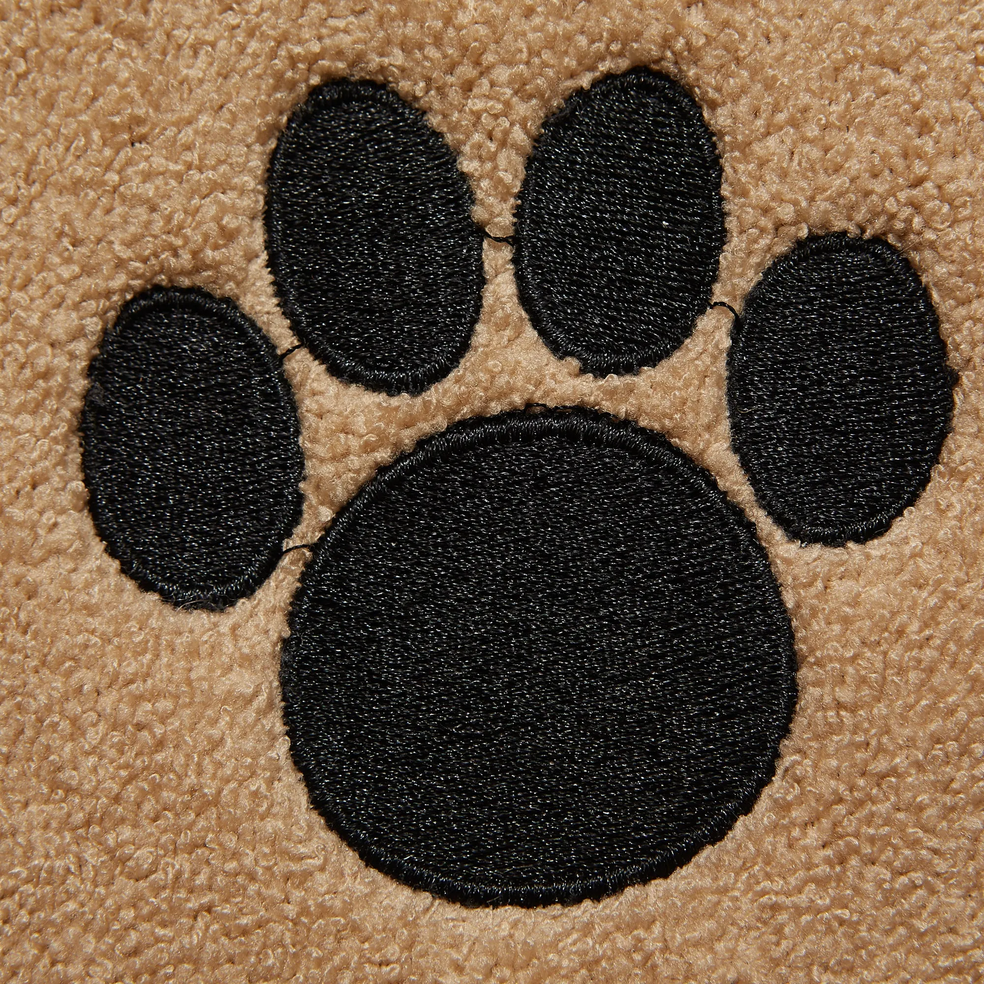 Taupe Bone Embroidered Paw Pet Placemat