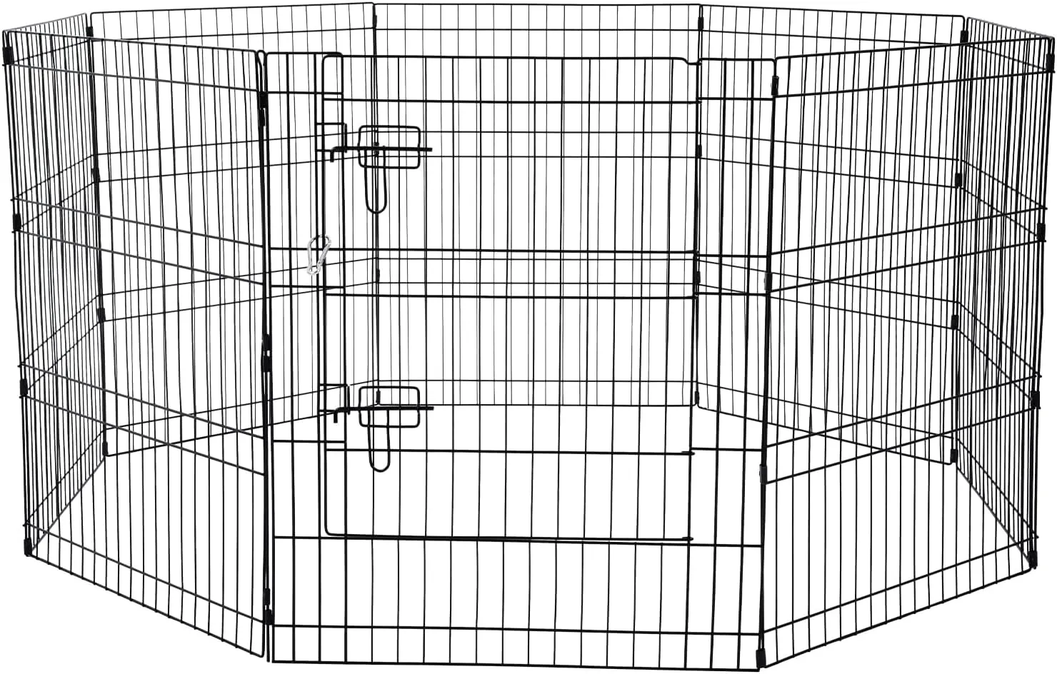 VEVOR Dog Playpen, 8 Pcs 30"H x 24"W Panels Foldable Metal Pet Exercise Pen, Dog Fence Indoor and Outdoor Pen with Door, 600D Oxford Fabric Bottom Pad, Pet Playpen for Dogs, Cats, Other Small Animals