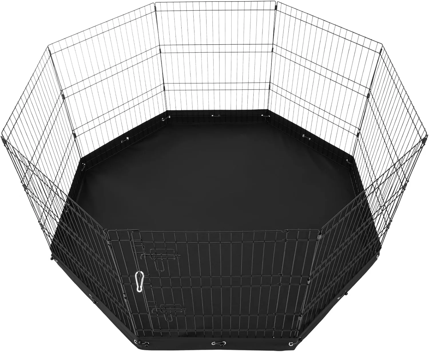 VEVOR Dog Playpen, 8 Pcs 30"H x 24"W Panels Foldable Metal Pet Exercise Pen, Dog Fence Indoor and Outdoor Pen with Door, 600D Oxford Fabric Bottom Pad, Pet Playpen for Dogs, Cats, Other Small Animals