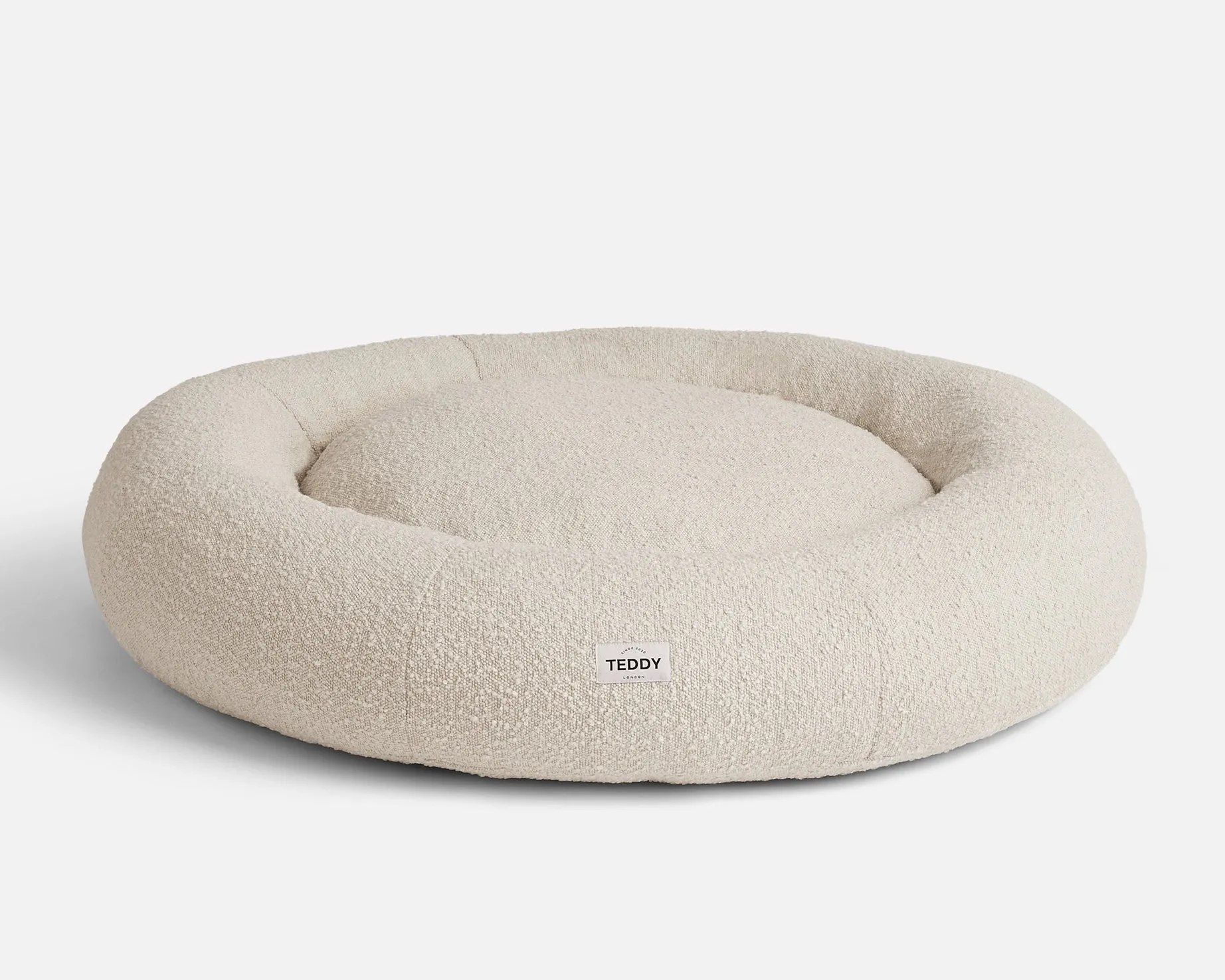 White Boucle Fabric Cloud Bed for Dogs - S/M/L