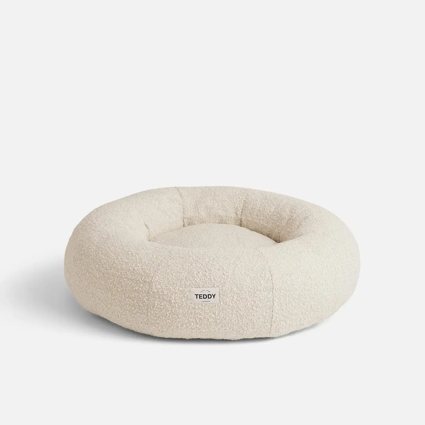 White Boucle Fabric Cloud Bed for Dogs - S/M/L
