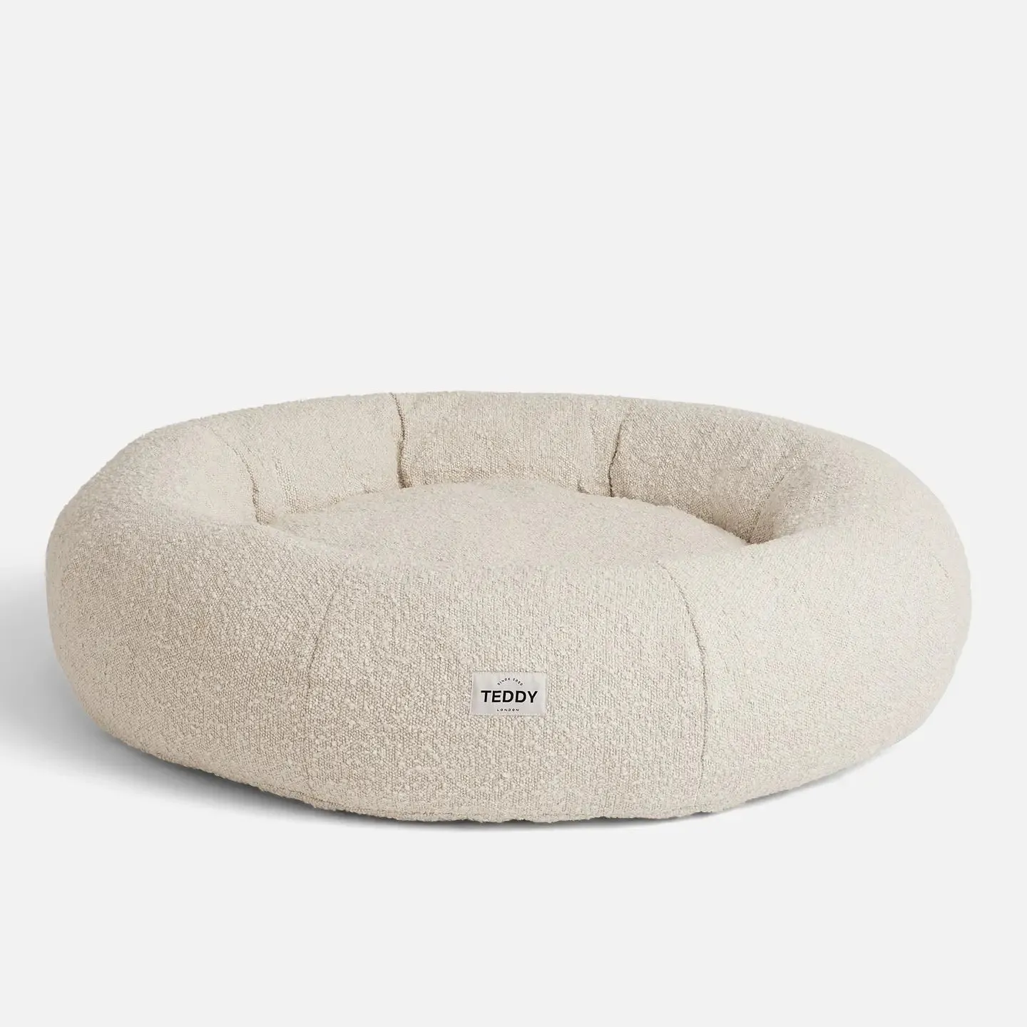 White Boucle Fabric Cloud Bed for Dogs - S/M/L